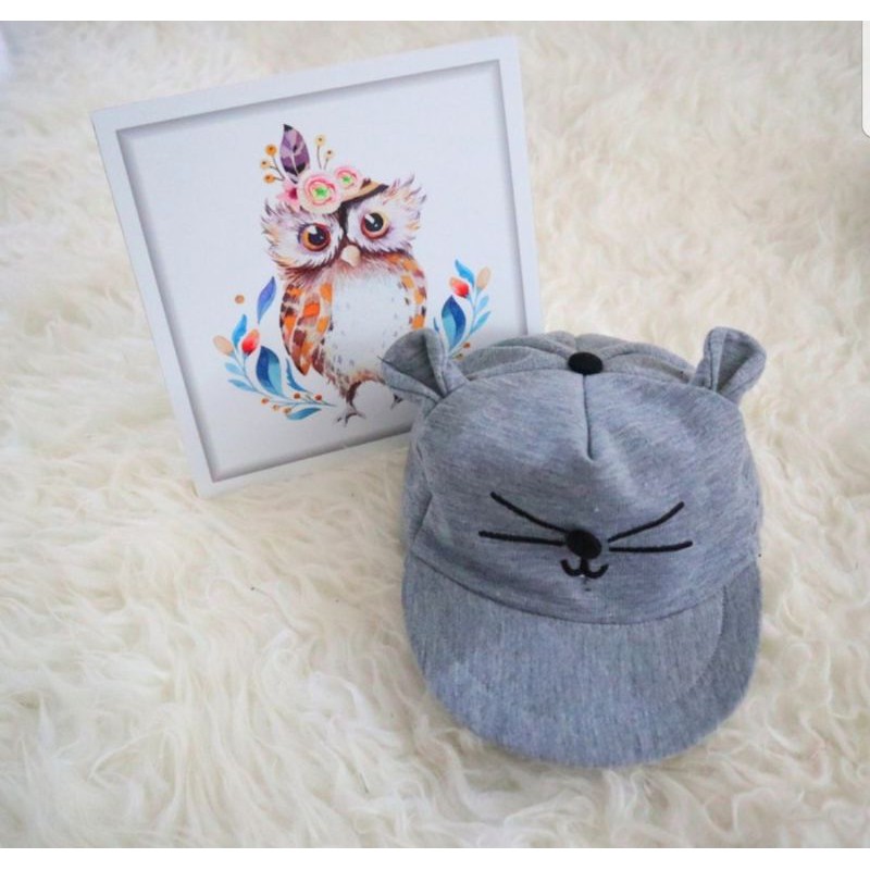 TERMURAH TOPI BAYI LUCU ^ TOPI KUCING KARAKTER BUCKET BADAS DINO