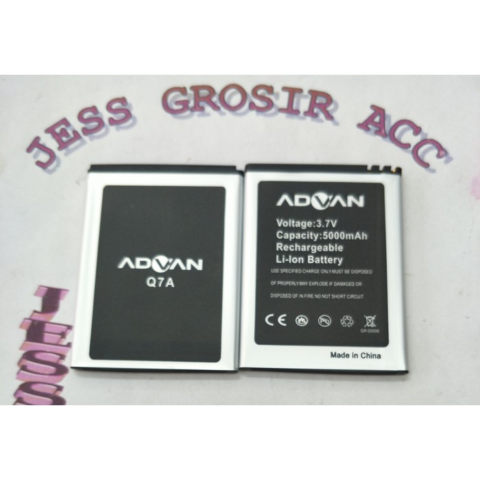 Baterai Battery ADVAN Vandroid Q7A Double Power IC PROTECTION 5000Mah - Hitam