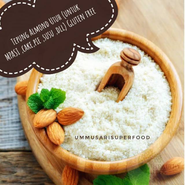 

Almond flour (tepung Almond utuh) 250,500 gr