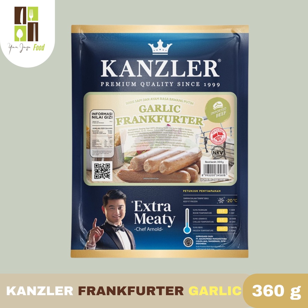 KANZLER FRANKFURTER COCKTAIL 500GR / GARLIC 300GR / CHEESE 360GR