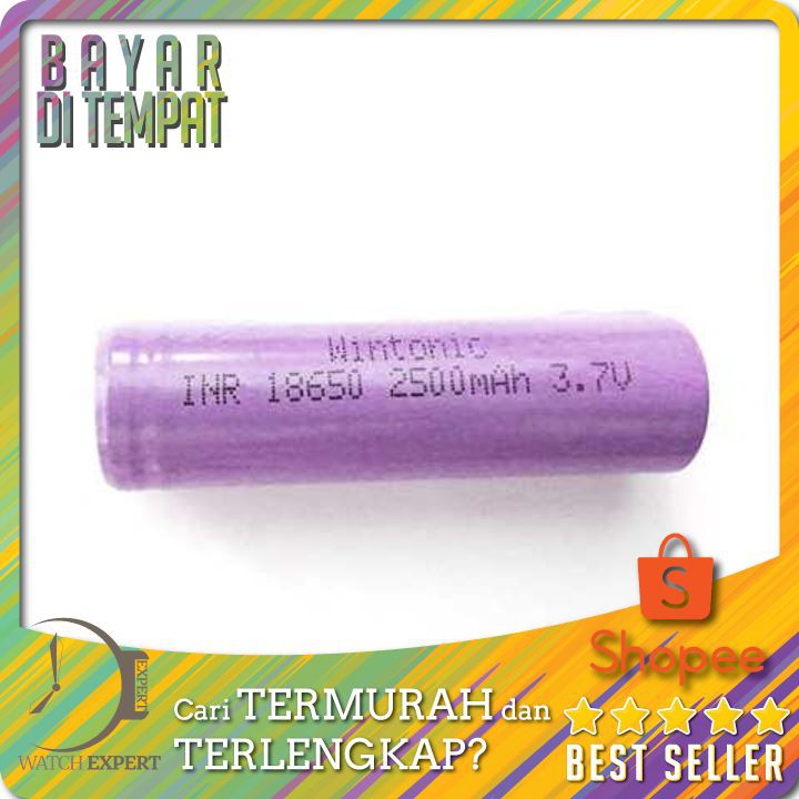 TERMURAH Baterai 18650 INR 3.7V 2500mAh Flat Top