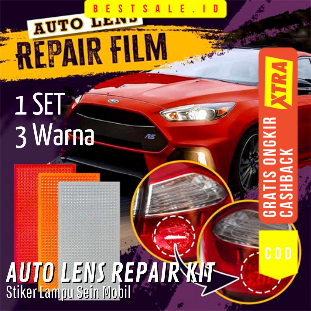 Auto Lens Repair Kit - Stiker Film Lampu Mobil Retak Set - Stiker Perbaiki Lampu Sein Kendaraan