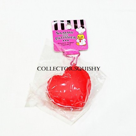 RARE SAMMY THE PATISSIER RED MACARON HEART SQUISHY