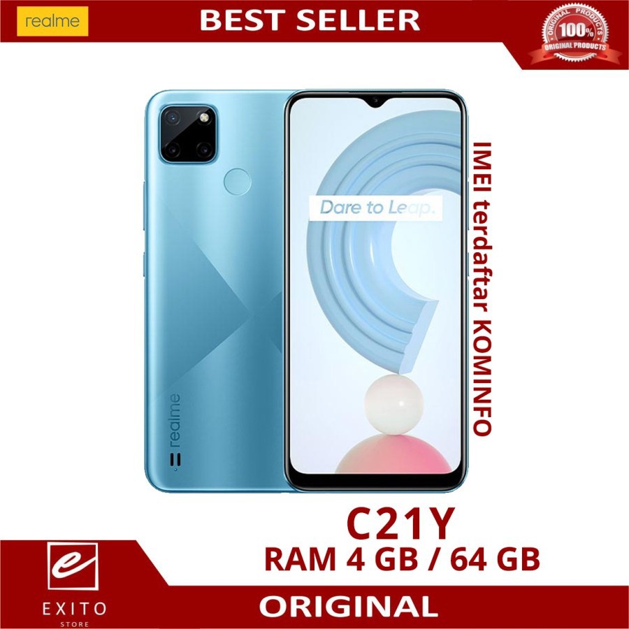 REALME C21Y RAM 4/64 GB GARANSI RESMI REALME C21 Y RAM 4GB 64GB ORIGINAL