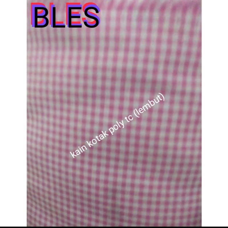 Kain kotak poly tc ( gres, bersih, tidak panas, lembut) lebar 150 per 0.5 M