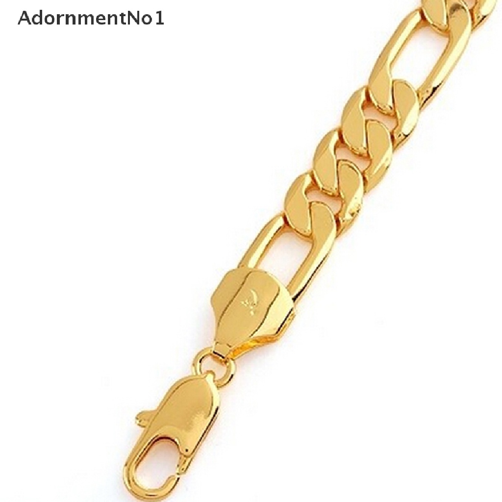 (AdornmentNo1) 2015 Gelang Tangan Rantai Lapis Emas 18K Untuk Pria