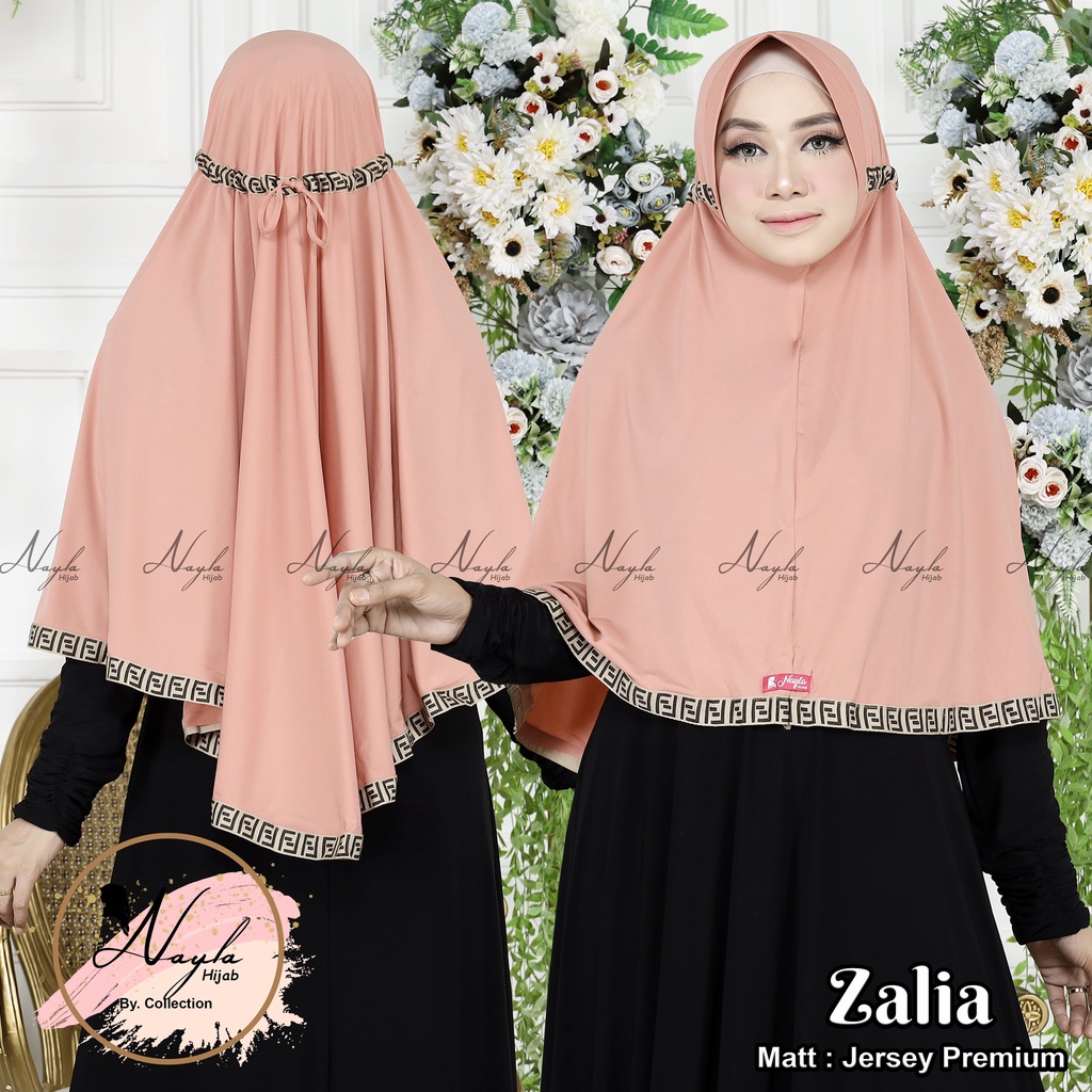 Khimar Instan Serut Zalia Jilbab Bergo  Jersey Super Premium Terbaru dan Termurah  Nayla Hijab