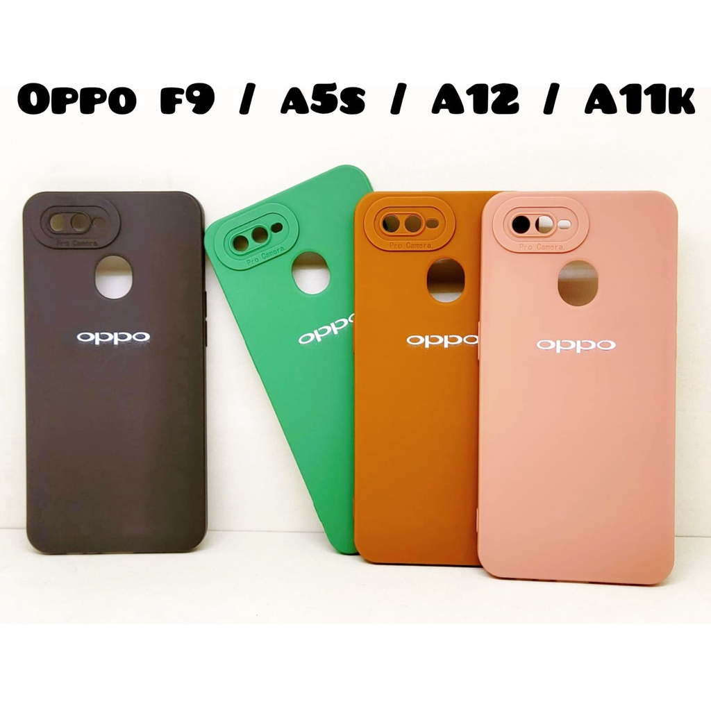 Luxury Soft Matte Case 9D Oppo F9 F11 A3S A12 A1K Reno 4F 5F 6 4G Solid Color Angel Eye Lens