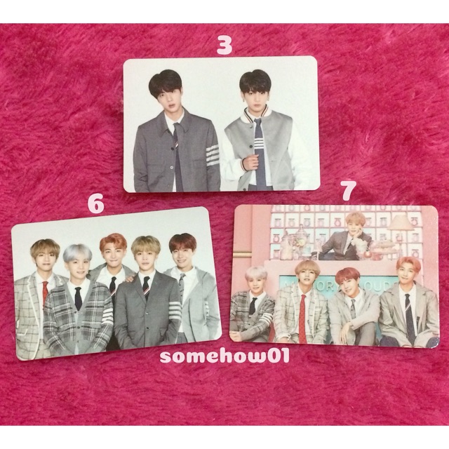 BTS 4th Muster Mini Photocard RapMonster, Suga, Jin, JHope, Jimin, Unit