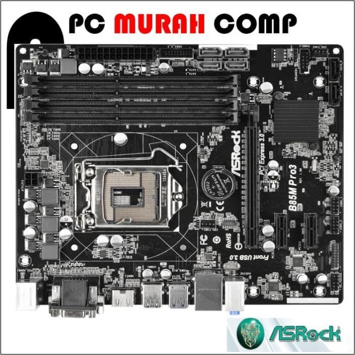 Mobo Intel LGA 1150 B85 Asrock onboard