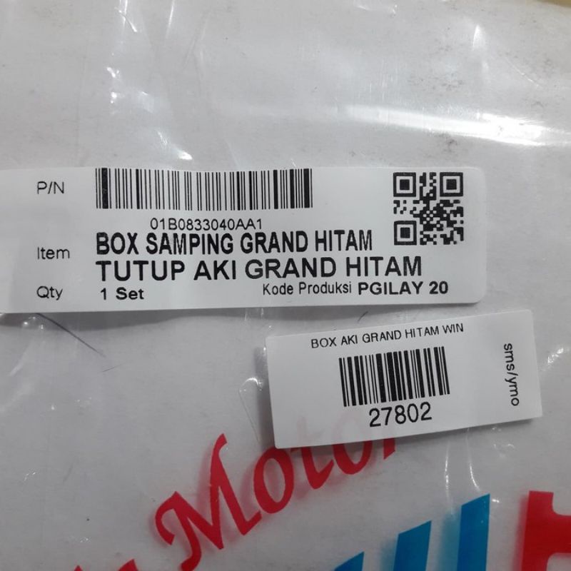 BOX AKI MOTOR ASTREA GRAND HITAM MERK WIN