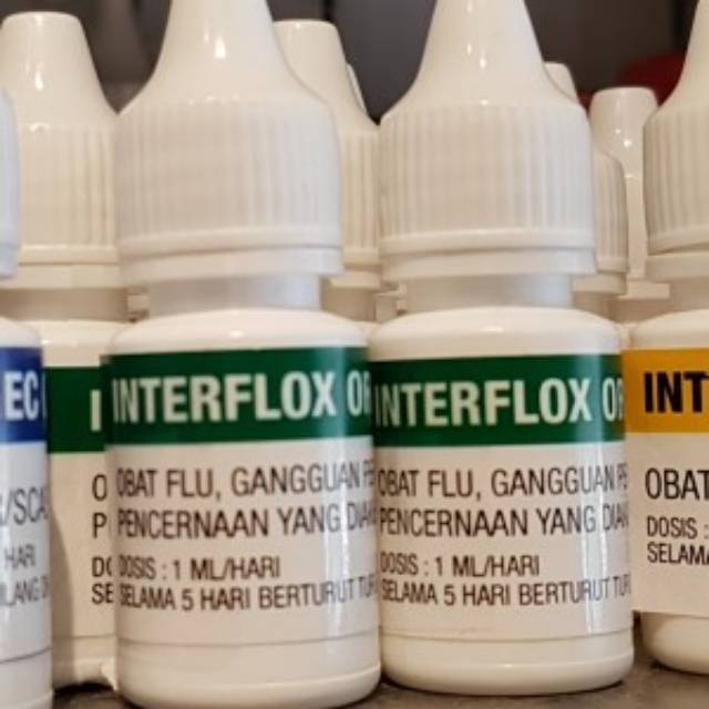 Interflox Oral 10ml Obat Flu Infeksi Pernafasan Dan Pencernaan Hewan