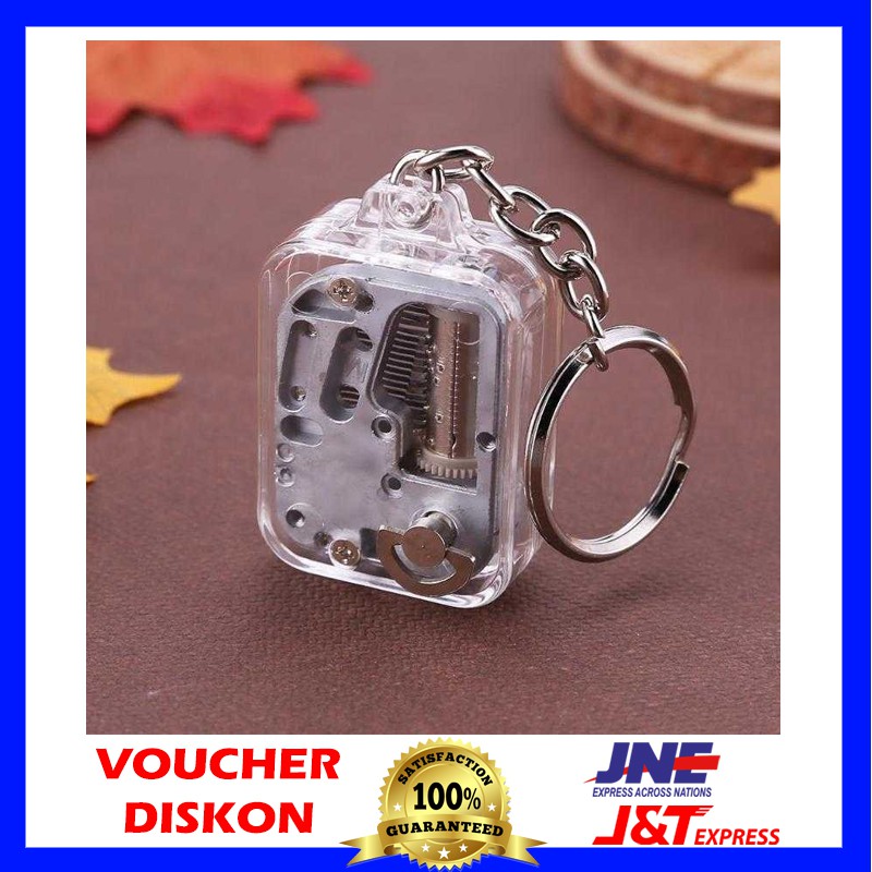 Kotak Musik DIY 18 Tones Music Box Keychain - Kotak Musik Musical Box