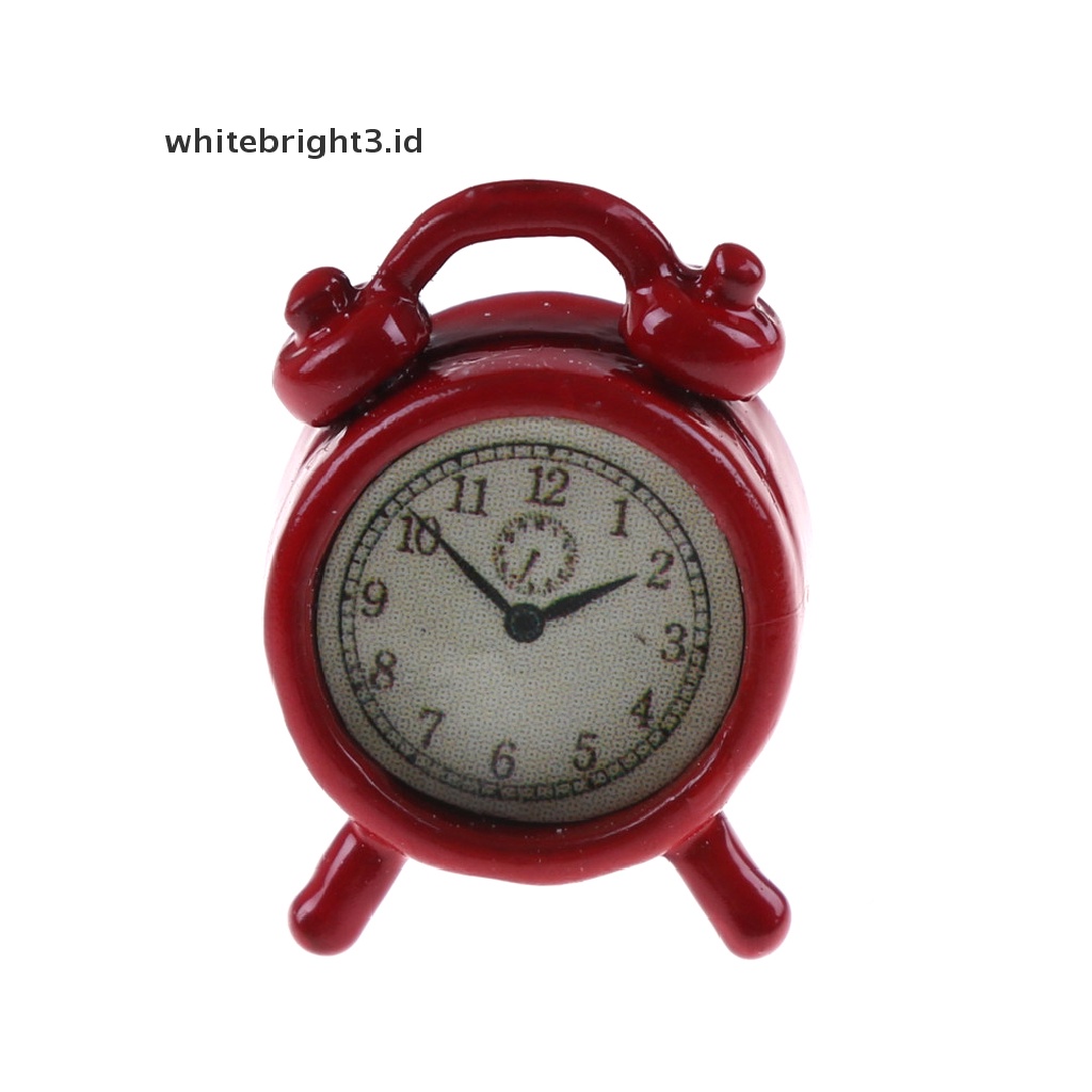 (whitebright3.id) Miniatur Jam Alarm Bahan Metal Skala 1: 12 Untuk Dekorasi Ruang Tamu Rumah Boneka  Miniatur Jam Alarm Bahan Metal Untuk Rumah Boneka 1 / 12  Miniatur Alarm Bahan Metal Untuk Rumah Boneka 1 / 12