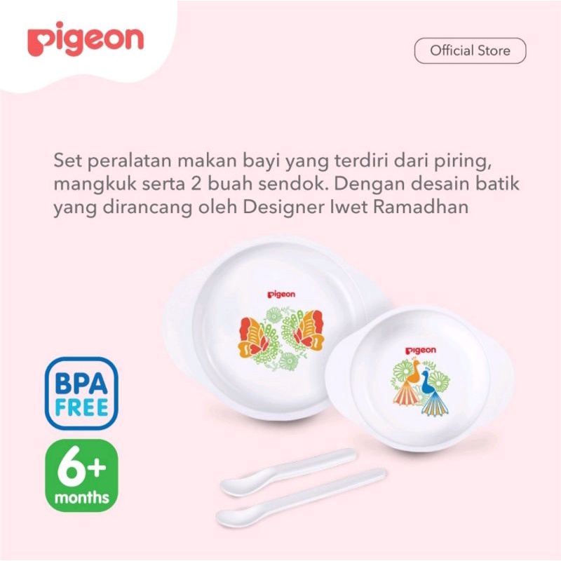 PIGEON feeding set mini/Tempat makan Set/Peralatan makan