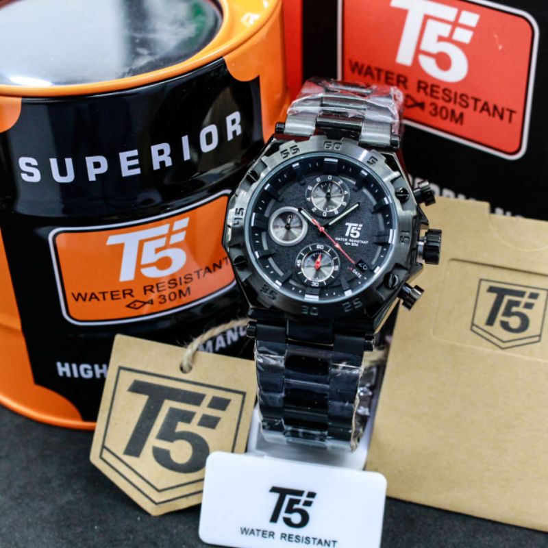 JAM TANGAN T5 H 3847L ORIGINAL CHRONO AKTIF FREE BOX PAPPER BAG T5 H3847L