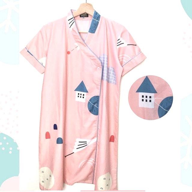 Ghum - Evelin Cheongsam Dress Piyama Wanita Dewasa