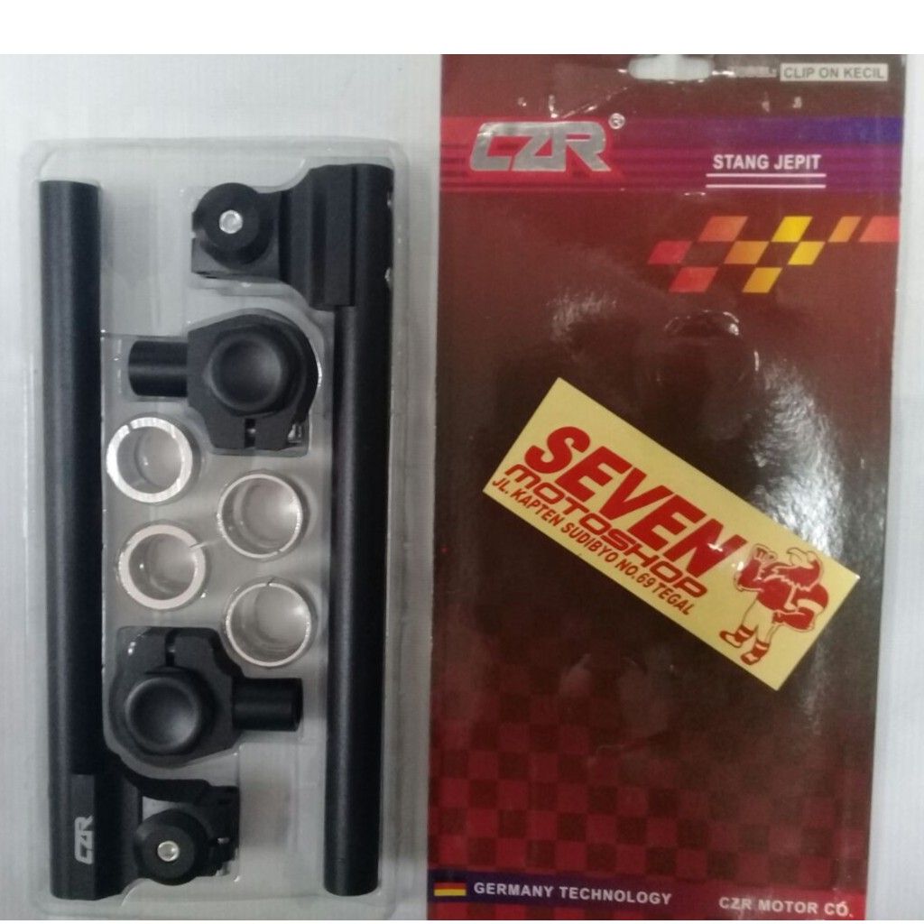 STANG JEPIT CLIP-ON KECIL BLACK CZR UNIVERSAL