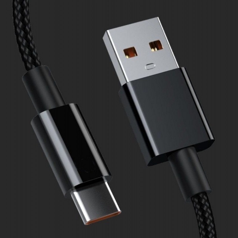 Kabel Data / Charger USB Tipe C / 6A 66W Panjang 1 / 2m Untuk Smartphone Android