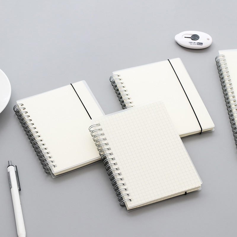 SIMPLE STYLE SPIRAL GRID NOTEBOOK A6 / BUKU TULIS KERTAS 
