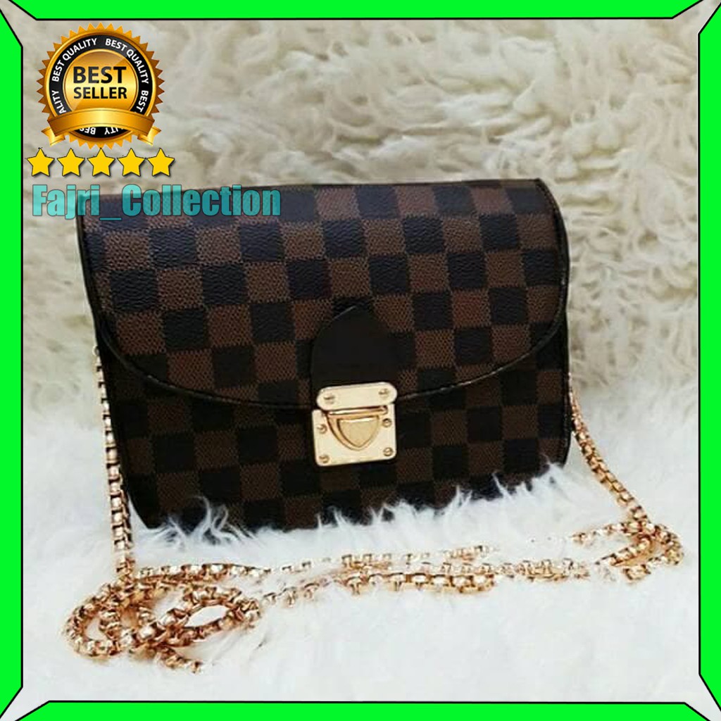 Tas Wanita Import LV KW Branded Terbaru Murah Sling Bag F25264 di Batam 