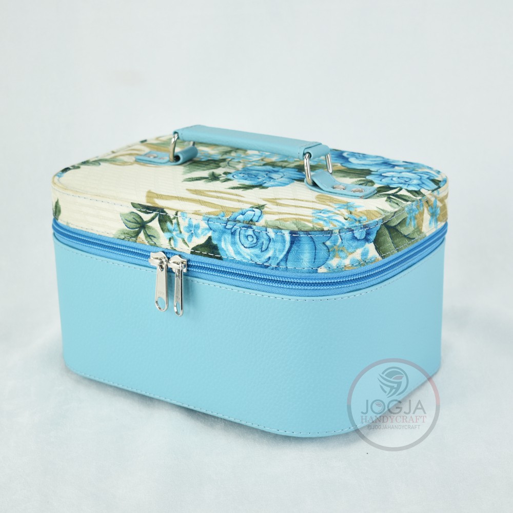 Blue Flower Tempat Make up / Tas Kosmetik / Beautycase /Cosmetic Case