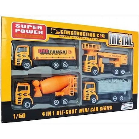 Metal Diecast Construction Playset Isi 4 Pcs - DiecastT Metal Truck Oil Molen F10