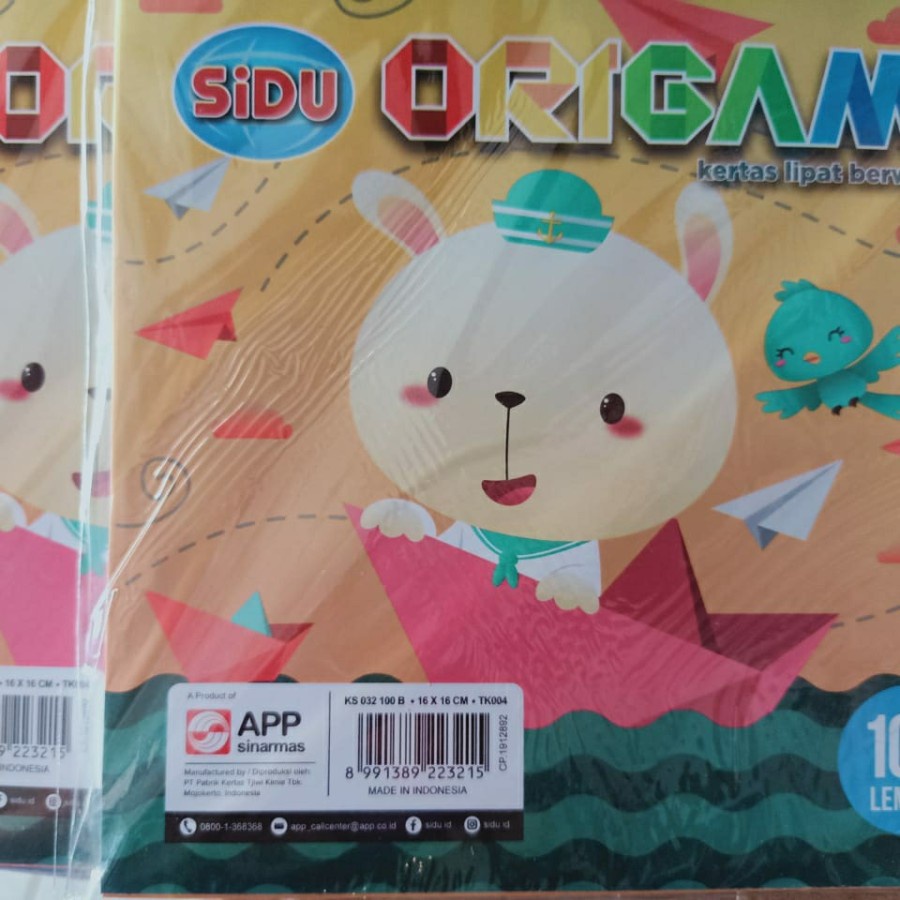 

Kertas warna Kertas Origami SIDU Kertas Origami 100 lembar 16x16cm