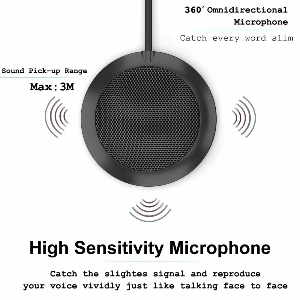 TaffSTUDIO 360 Degree Microphone Table Conference Meeting - iTalk-02