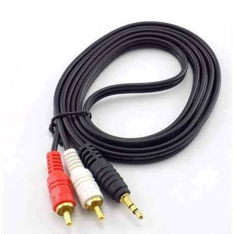 Kabel Audio Jack 3.5mm to RCA Male 2 Meter - RC3501 - Black