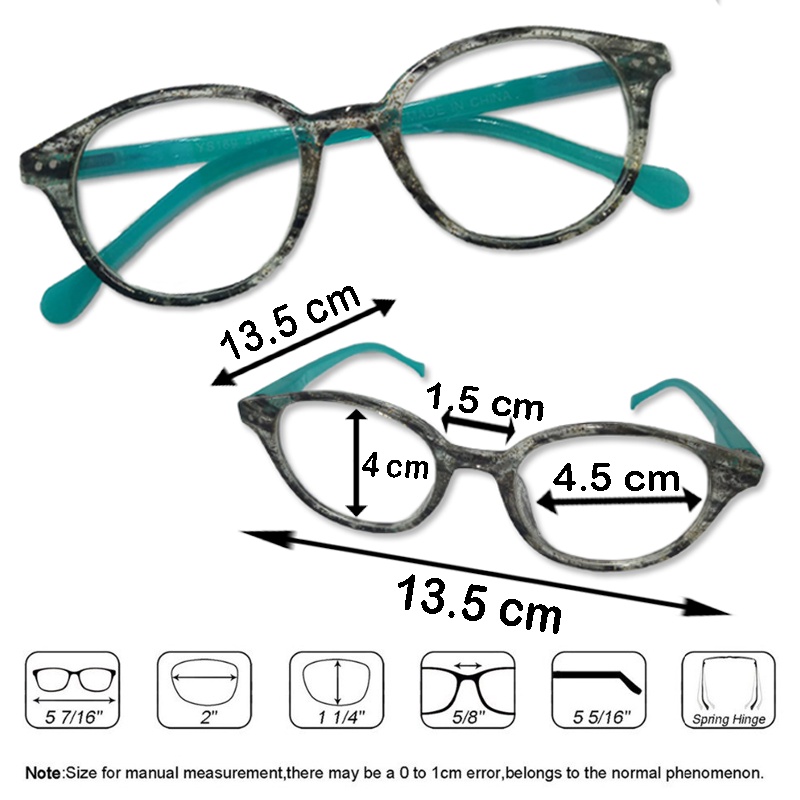 Kacamata Anti Radiasi Sinar Biru Frame Oval Korean Style Pria Wanita Kaca mata Fashion Lensa Reading Glasses Lensa Blue Light Blocking