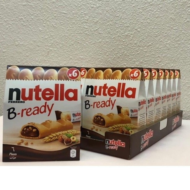 Wafer Coklat Nutella Ferrero B Ready isi 6 impor Arab Saudi