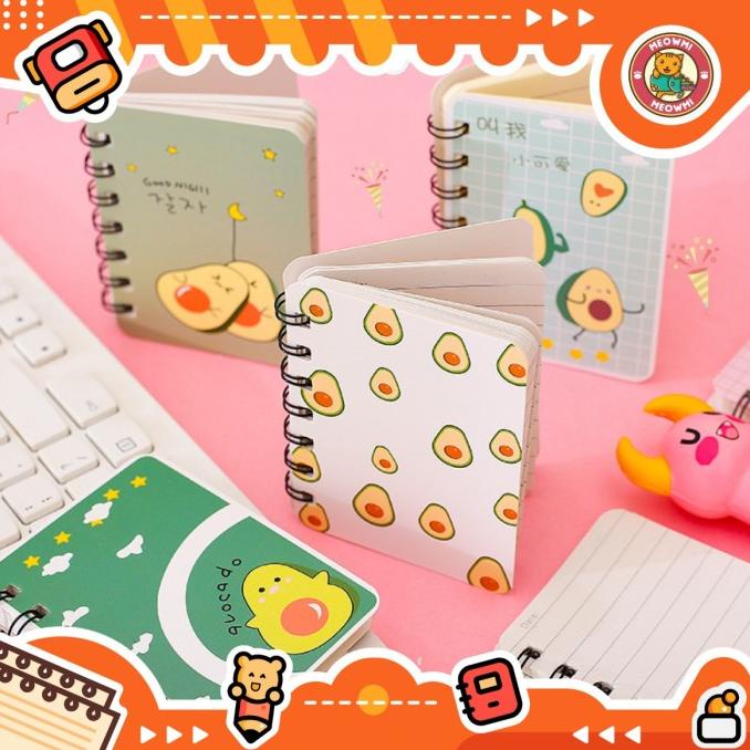 

{{{{}}] Buku Tulis Kecil Memo Mini Karakter Avocado mini 7 ring MB0097