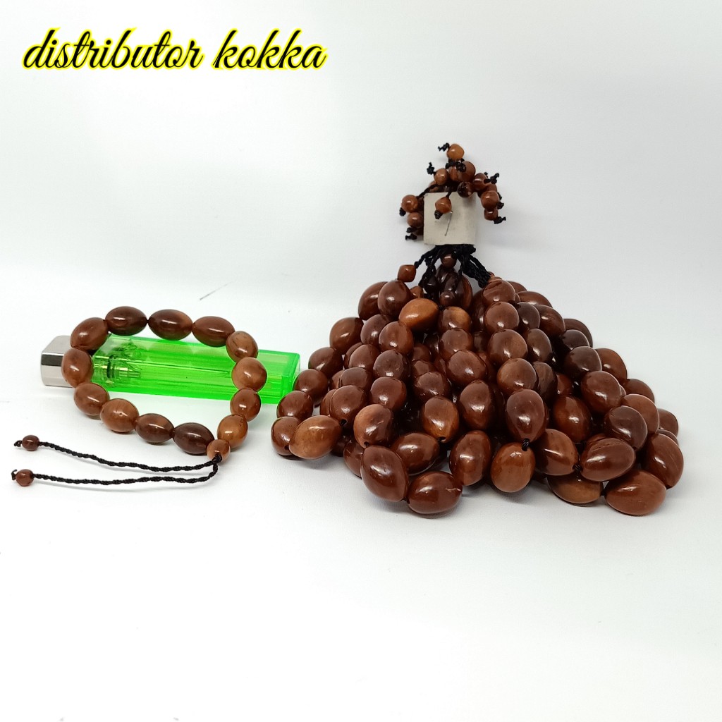 ( SUPER MURAH ) Harga grosir 10 pcs gelang Kokka kaukah oval besar coklat