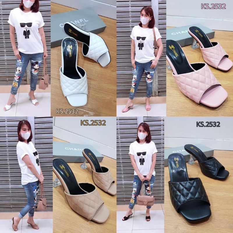 Glass Heels | Heels Kulit Kaca | 7cm