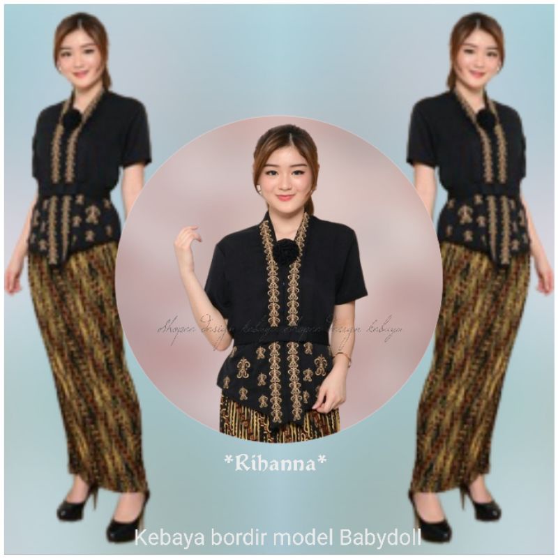 Atasan Kebaya Bordir/ Kebaya Encim Wisuda Senada Floy Modern