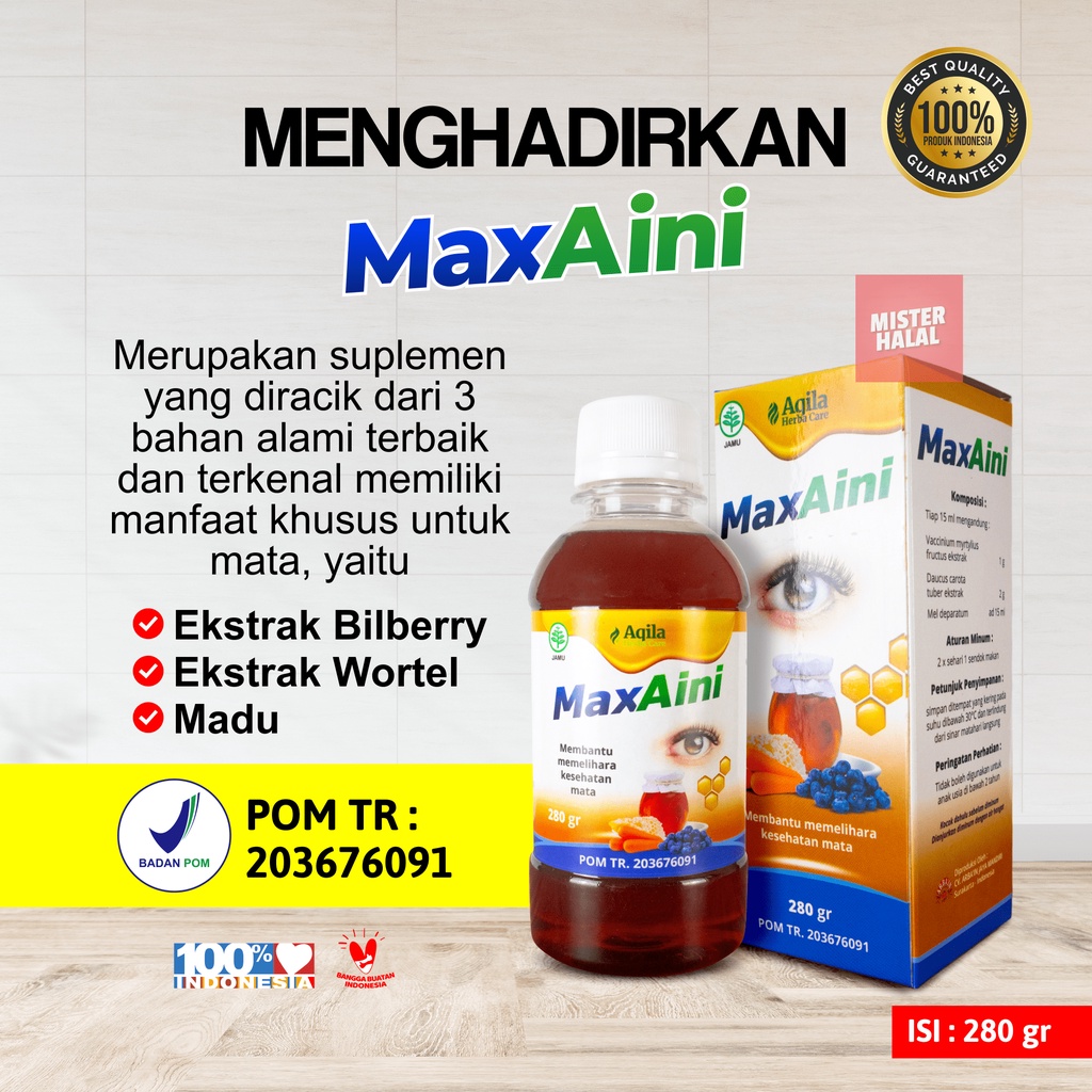 MAXAINI OBAT SEHAT MATA Original Solusi Segala Masalah Mata Asli, Obat Mata Minus, Mata Minus, Mata Merah Berair Katarak Glukoma Rabun Dekat Rabun Jauh 100% Original