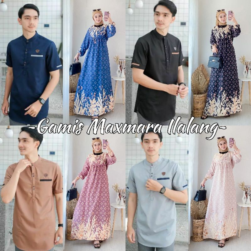 Couple Koko Toyobo Gamis Maxmara Ilalang M/L/XL/XXL/JUMBO Premium High Quality