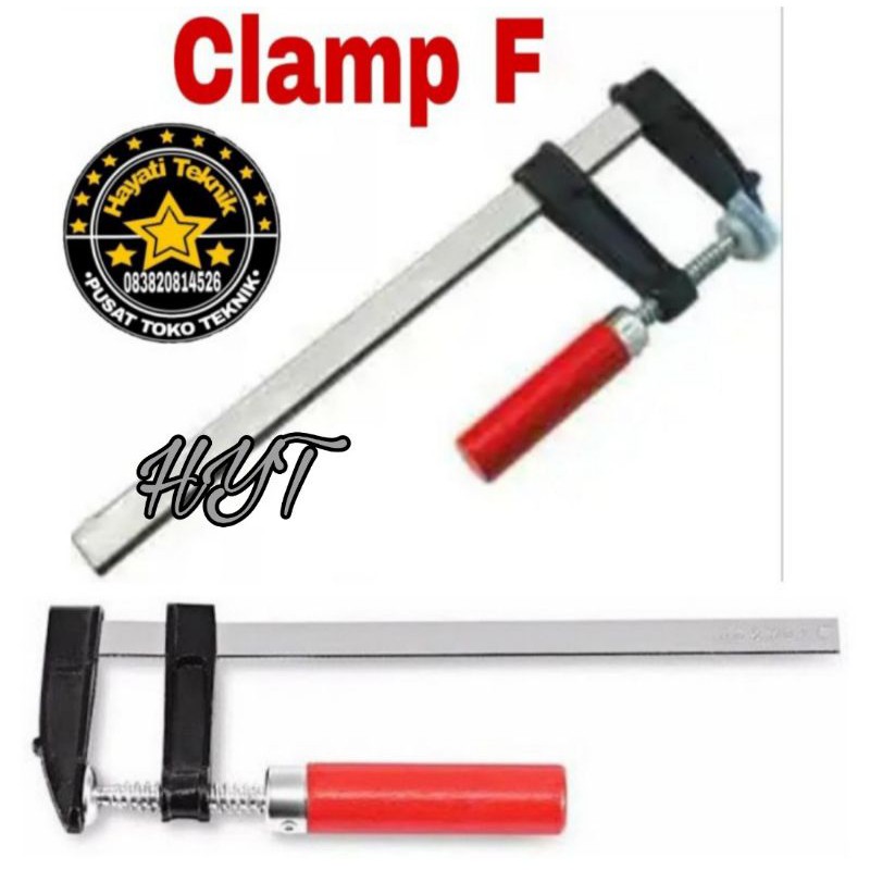 Alat press kayu Catok F klem f Penjepit kayu Clamp F 80 cm X 5 cm