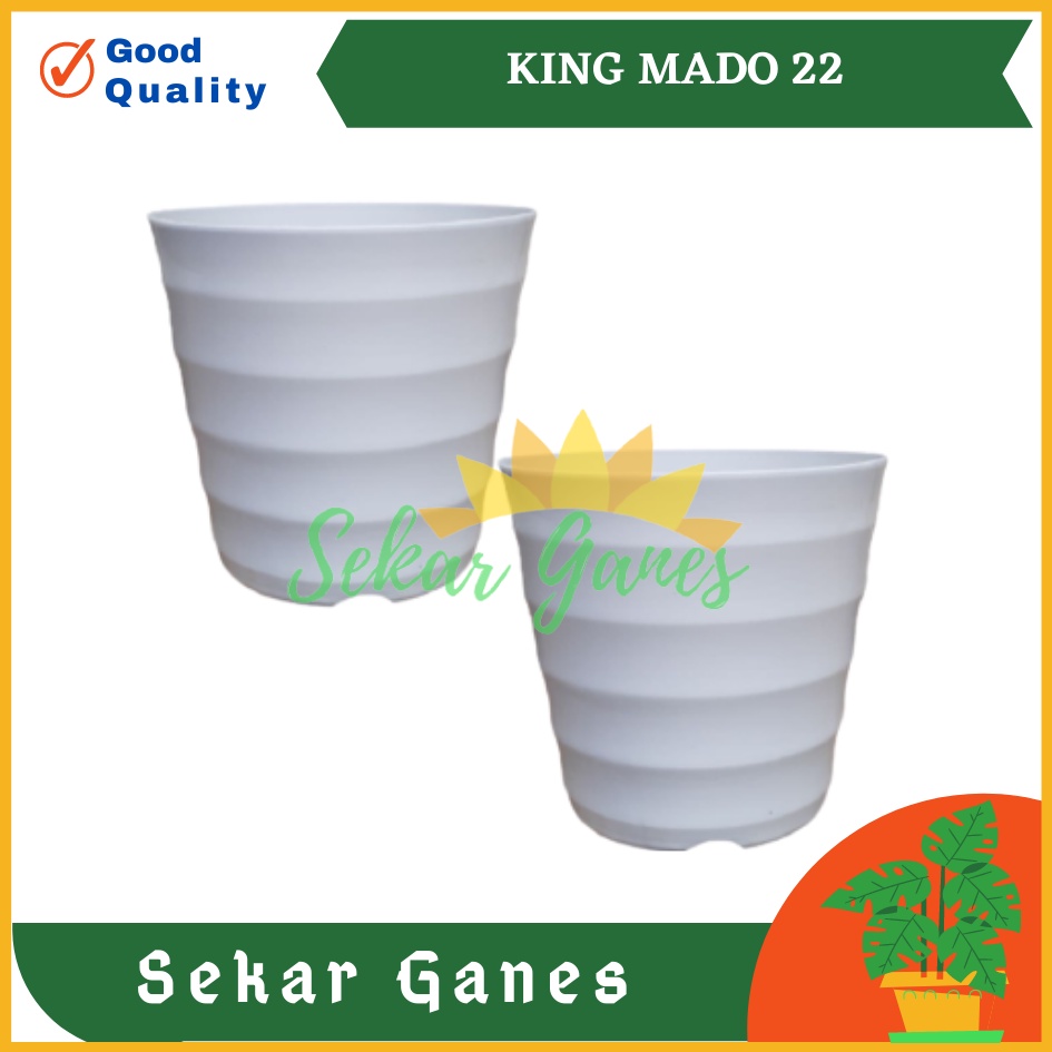 Pot King Mado 22 Putih Da 18 Cm By Garden Of Love Pot Plastik Murah Lucu Mirip Pot Tawon 18 21 Putih