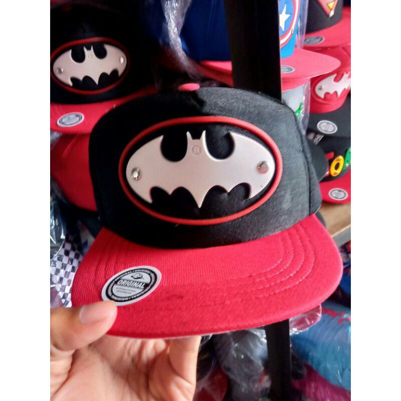 Topi Anak Snapback anak/Topi ploking anak/topi anak karakter-Batman 1