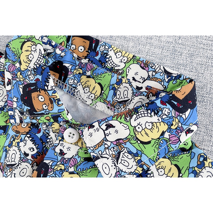  setelan kemeja anak laki laki import kemeja anak cowok impor motif karakter celana panjang denim fashion import grosir impor-6