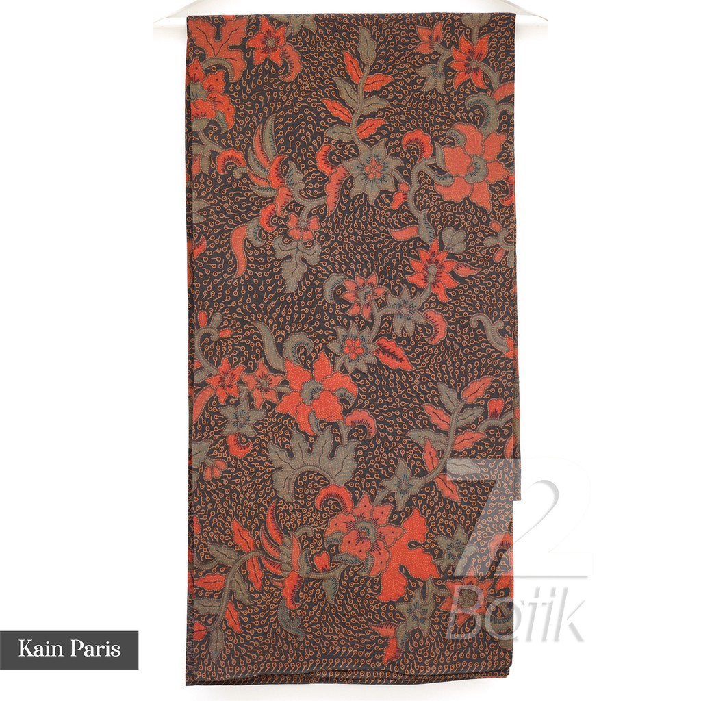 KAIN BATIK PREMIUM Bahan Paris Motif Kembang Warna Merah Bata Hijau Daun 724678 Cap 72 Jarik Jarit Samping Kebat Panjang Batik Paris Modern Premium Bahan Seragam Batik Pernikahan Kantor Keluarga Murah Kamen Jadi Batik Bali Lembaran