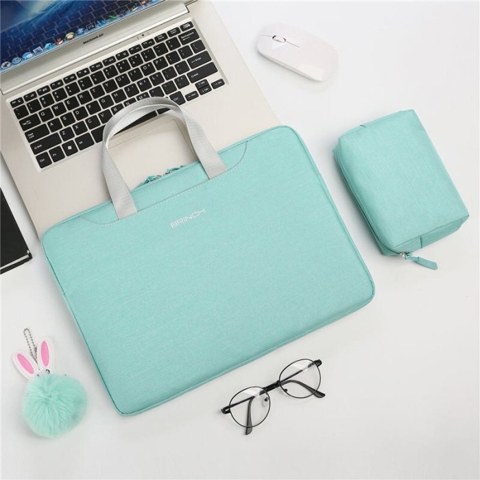 Tas Laptop Macbook Jinjing FashionTrendy Waterproof Size 12 13 inch black