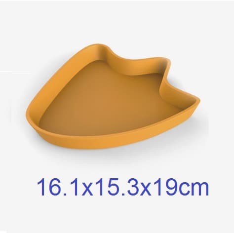 Feeding - Water Dish Reptile Kura Sulcata Aldabra BD Big Foot Orange L 16.1x15.3x1.0cm Nomoy NW-05