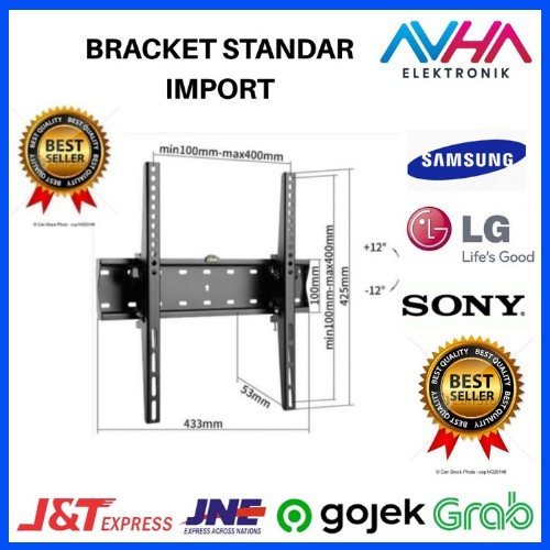 BRACKET TV | braket | breket tv 32 40 43 49 50 55 58 60 INCH BISA UNTUK SAMSUNG