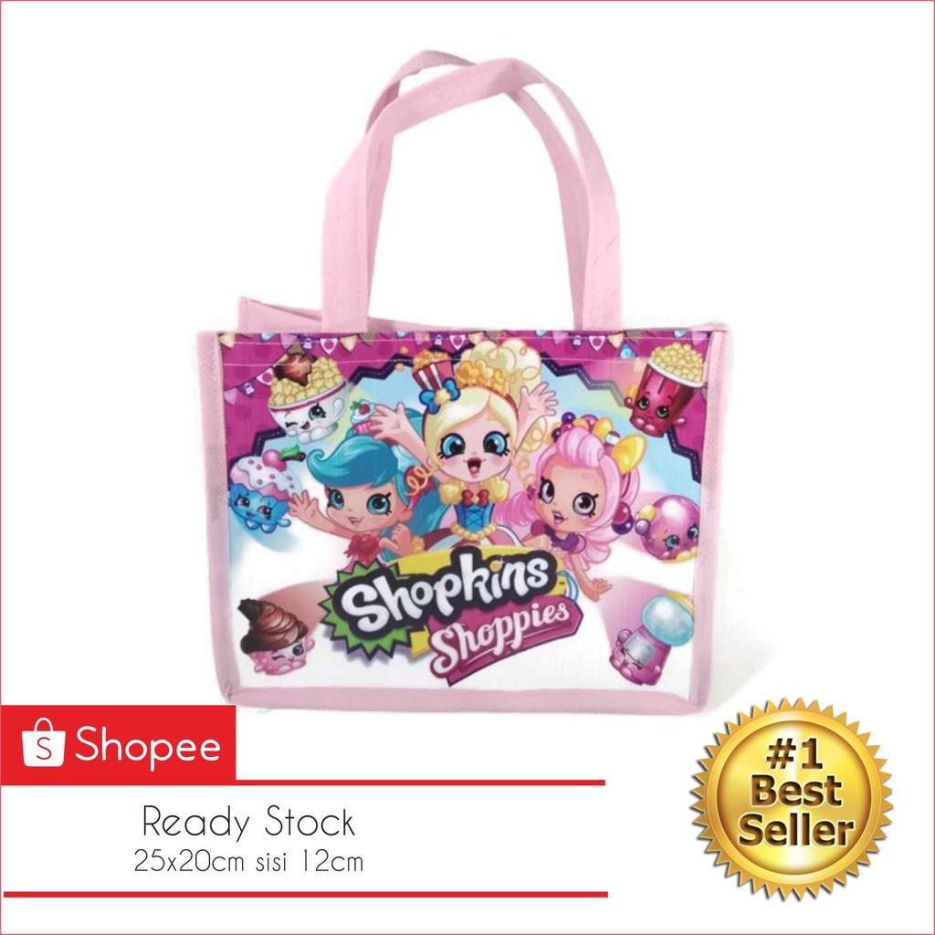 Terlaris Tas Ultah Shopkins Cake Tas Ulang Tahun shopkins shoppies Goodie Bag Shopkin Pink Murah