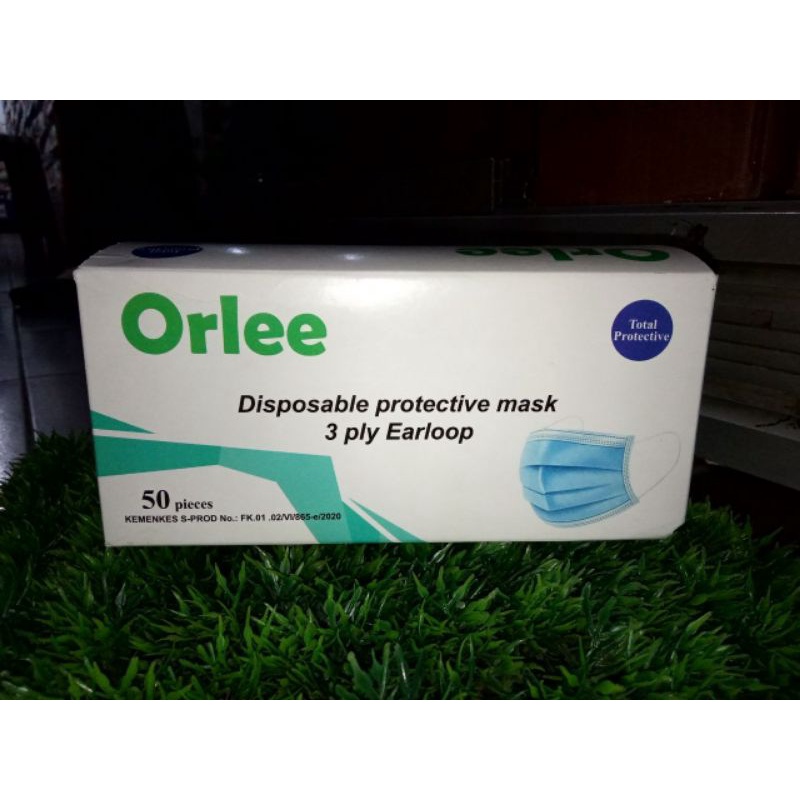 Orle Disposable protective mask 3 ply earloop isi 50pc