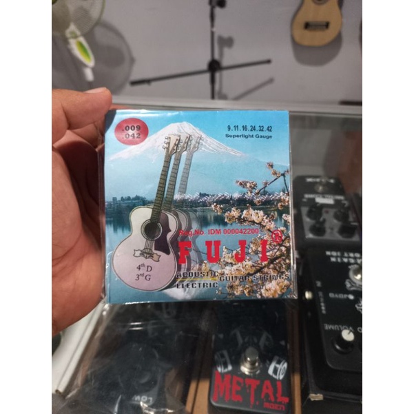 SENAR GITAR AKUSTIK FUJI ORIGINAL UKURAN 0,8 UKURAN 0,9 dan 0,10 ISI SENAR 1 SETT