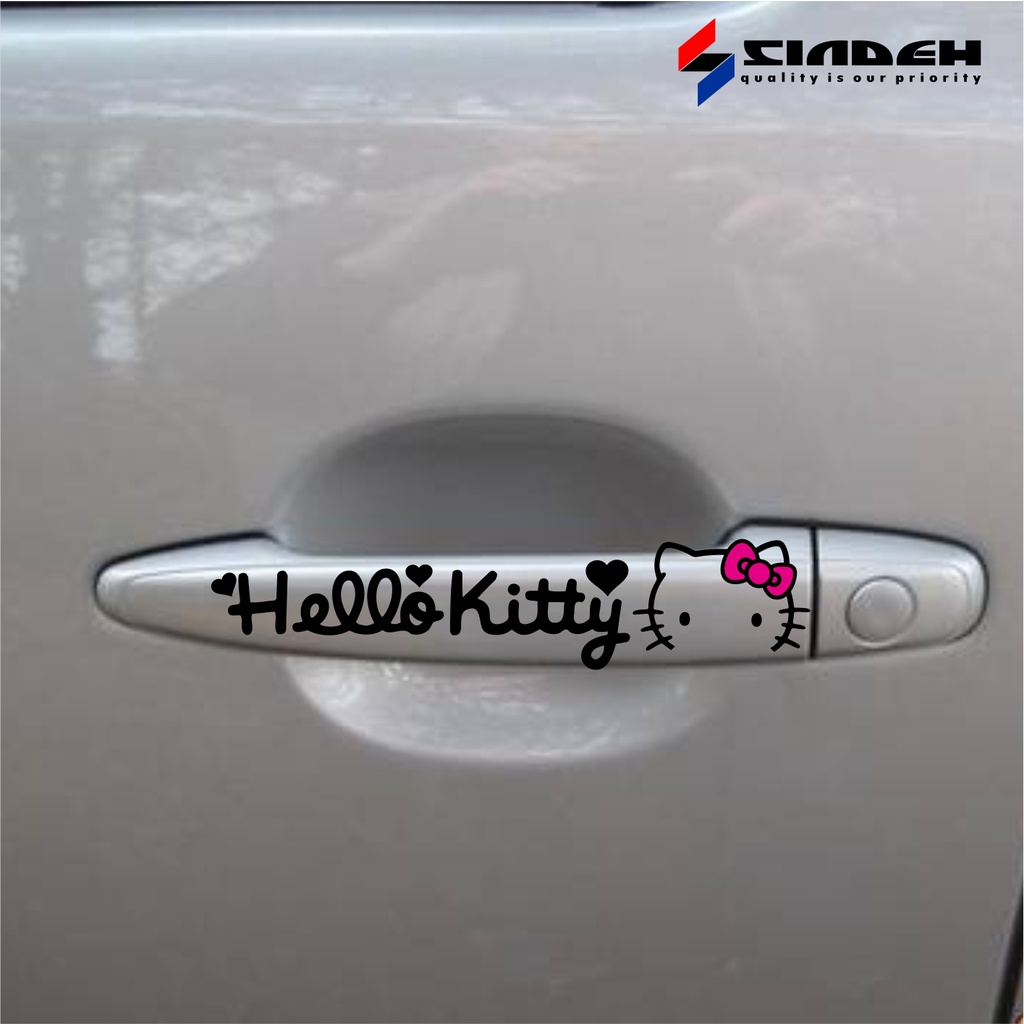 CUTTING STICKER MOBIL HELLO KITTY STIKER HANDLE MOBIL LUCU STIKER MOBIL KEREN